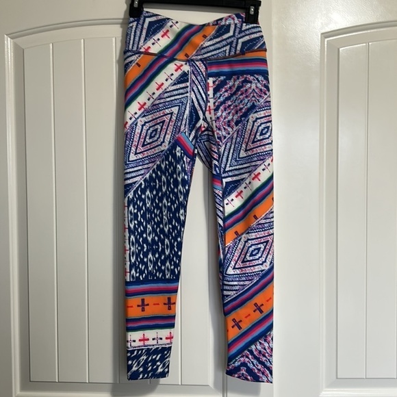 Free People Ashford Lose Control Crop Leggings Purple Orange Womens Size S - Picture 3 of 7